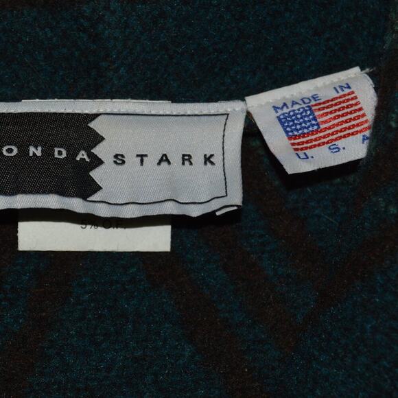 VTG Rhonda Stark Aztec Navejo western button down Sweater Vest M - Picture 10 of 11